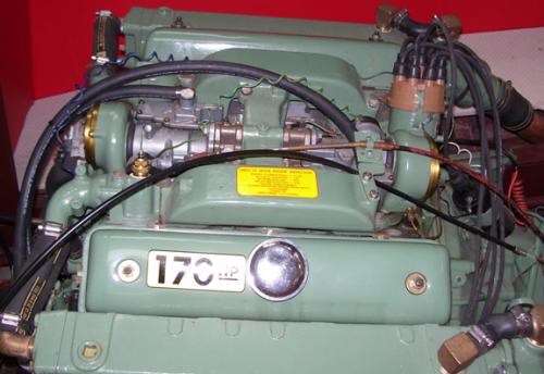 170hp Interceptor decals shown on engine