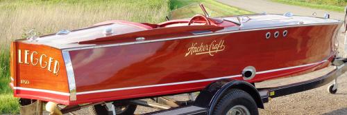 Hacker Craft Logo shown on Baby Bootlegger