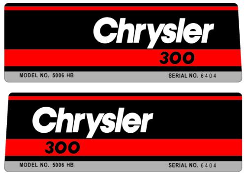 Chrysler 300 decals