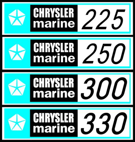 Chrysler Marine HP decals