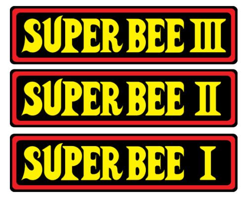 Chrysler Super Bee  I, II & III decals