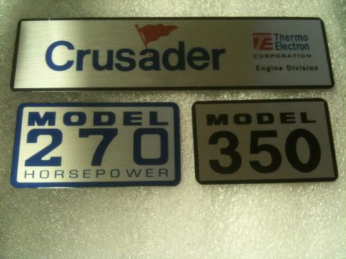 Crusader and Model 270 & 350 tags