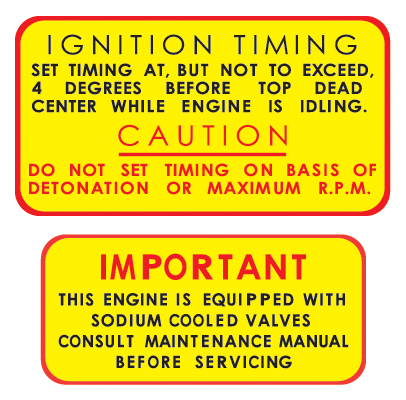Hemi warning decals