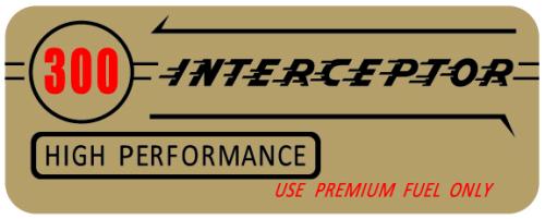 Black on Gold Interceptor 300 decal