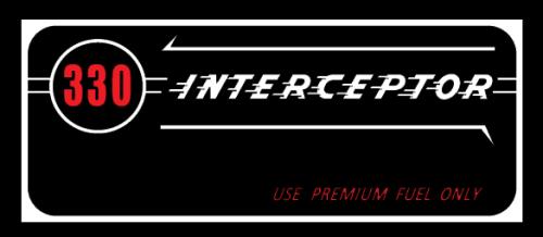 Black and Red on Chrome Interceptor 330 decal