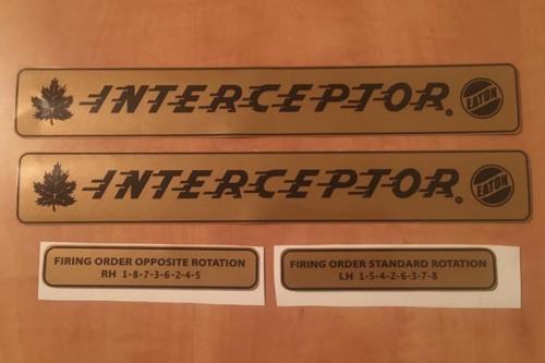 Interceptor Eaton & Firing Order decals