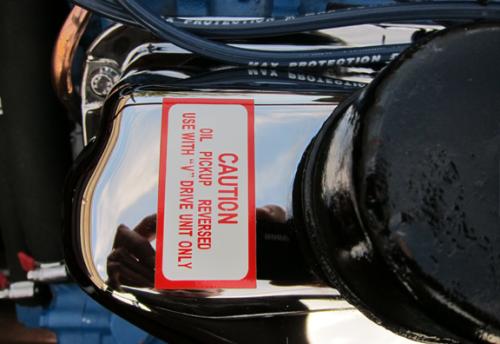 Oil Caution decal shown on valve cover